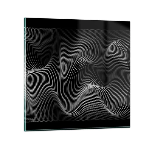 Impression sur verre - Image sur verre - Danse de lumière dans l'espace - 30x30 cm