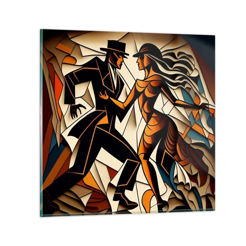 Impression sur verre - Image sur verre - Danse de passion et de volupté - 30x30 cm