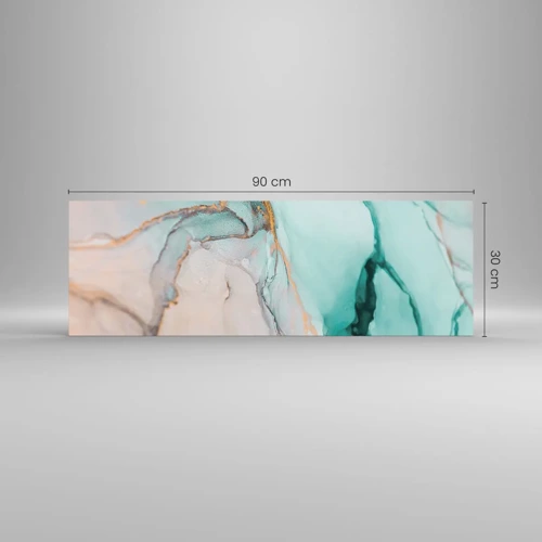 Impression sur verre - Image sur verre - Danse des formes et des couleurs - 90x30 cm