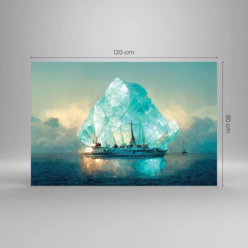 Impression sur verre - Image sur verre - Diamant arctique - 120x80 cm