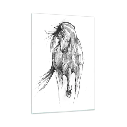 Impression sur verre - Image sur verre - D'un trot gracieux - 50x70 cm