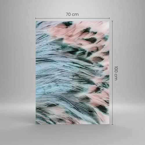 Impression sur verre - Image sur verre - Duvet rose saphir - 70x100 cm