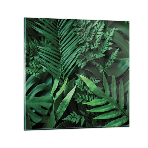 Impression sur verre - Image sur verre - Emmitouflé de verdure - 40x40 cm