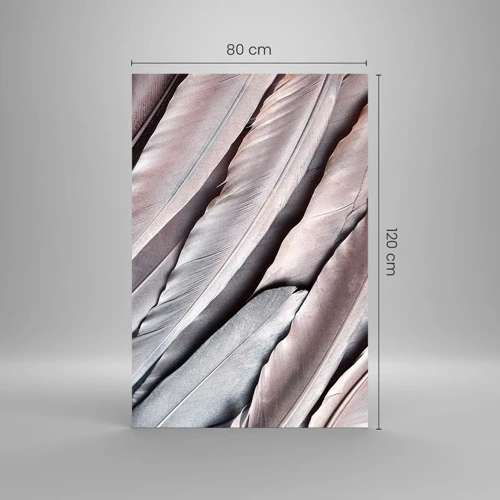 Impression sur verre - Image sur verre - En argent rose - 80x120 cm