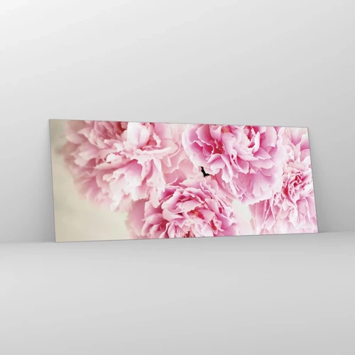 Impression sur verre - Image sur verre - En glamour rose - 100x40 cm