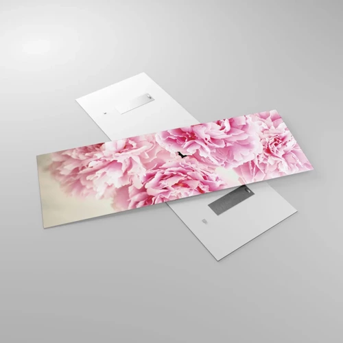 Impression sur verre - Image sur verre - En glamour rose - 140x50 cm