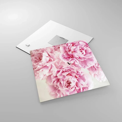 Impression sur verre - Image sur verre - En glamour rose - 30x30 cm