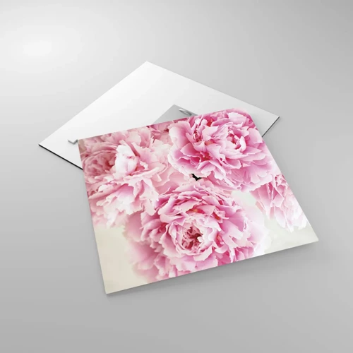 Impression sur verre - Image sur verre - En glamour rose - 40x40 cm