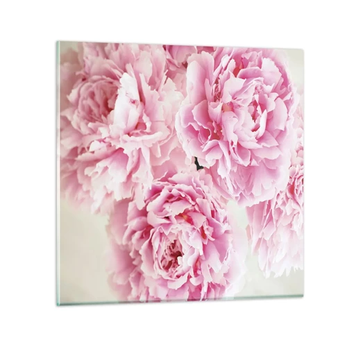 Impression sur verre - Image sur verre - En glamour rose - 50x50 cm