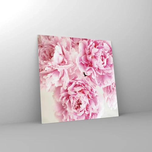 Impression sur verre - Image sur verre - En glamour rose - 60x60 cm