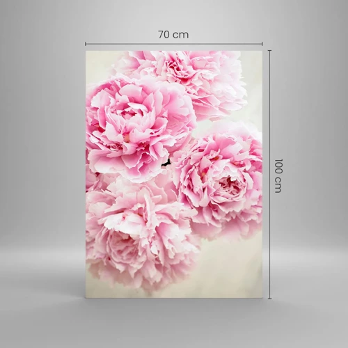 Impression sur verre - Image sur verre - En glamour rose - 70x100 cm