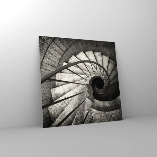 Impression sur verre - Image sur verre - En haut des escaliers, en bas des escaliers - 40x40 cm
