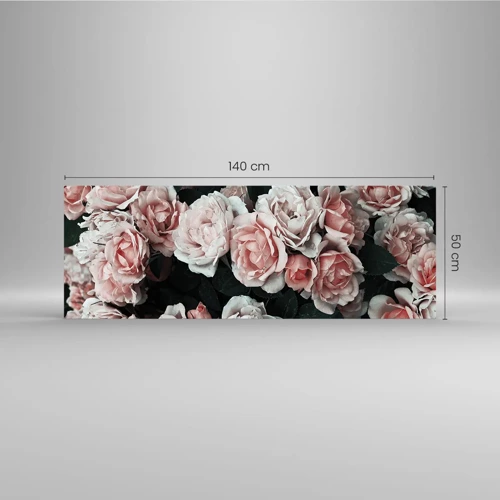 Impression sur verre - Image sur verre - Ensemble de rose - 140x50 cm