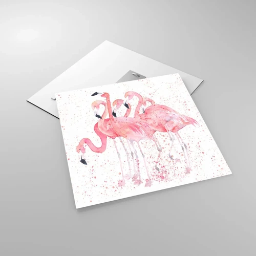 Impression sur verre - Image sur verre - Ensemble rose - 50x50 cm