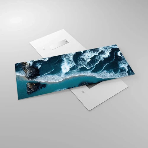 Impression sur verre - Image sur verre - Enveloppé par les vagues - 120x50 cm