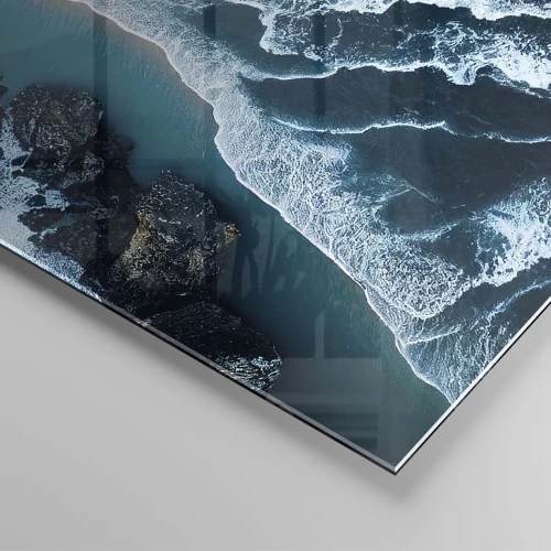 Impression sur verre - Image sur verre - Enveloppé par les vagues - 60x60 cm