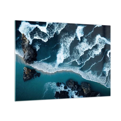 Impression sur verre - Image sur verre - Enveloppé par les vagues - 70x50 cm