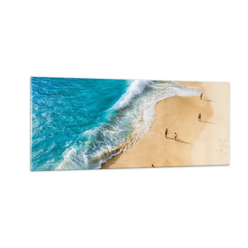 Impression sur verre - Image sur verre - Et ensuite le soleil, la plage… - 100x40 cm