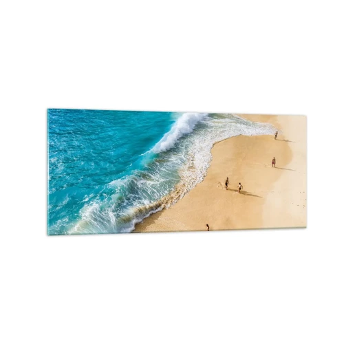 Impression sur verre - Image sur verre - Et ensuite le soleil, la plage… - 120x50 cm