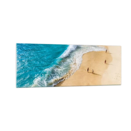 Impression sur verre - Image sur verre - Et ensuite le soleil, la plage… - 140x50 cm