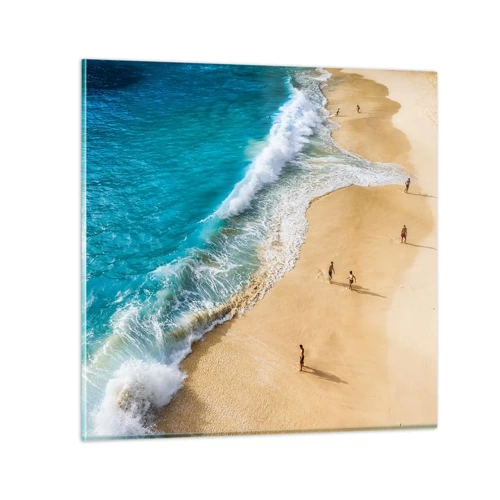 Impression sur verre - Image sur verre - Et ensuite le soleil, la plage… - 30x30 cm