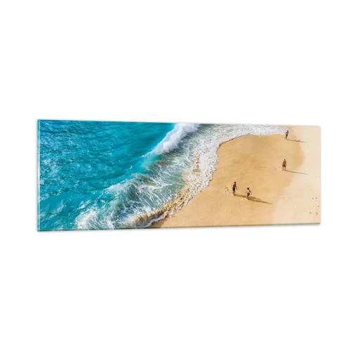 Impression sur verre - Image sur verre - Et ensuite le soleil, la plage… - 90x30 cm