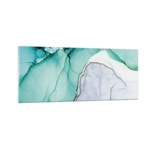 Impression sur verre - Image sur verre - Étude de turquoise - 100x40 cm
