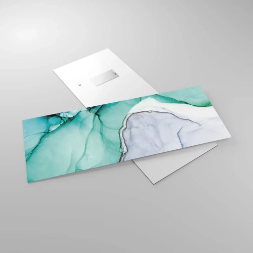 Impression sur verre - Image sur verre - Étude de turquoise - 100x40 cm