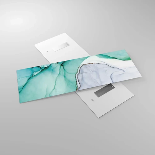 Impression sur verre - Image sur verre - Étude de turquoise - 140x50 cm