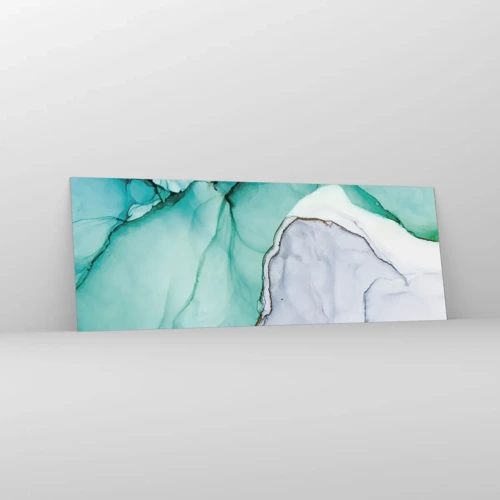 Impression sur verre - Image sur verre - Étude de turquoise - 140x50 cm