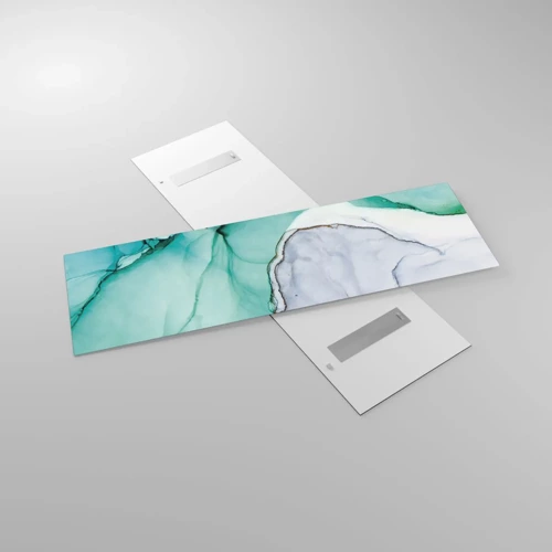 Impression sur verre - Image sur verre - Étude de turquoise - 160x50 cm