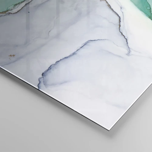 Impression sur verre - Image sur verre - Étude de turquoise - 40x40 cm