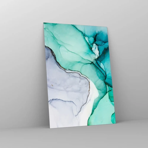 Impression sur verre - Image sur verre - Étude de turquoise - 70x100 cm