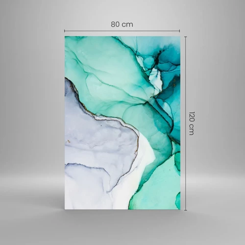 Impression sur verre - Image sur verre - Étude de turquoise - 80x120 cm