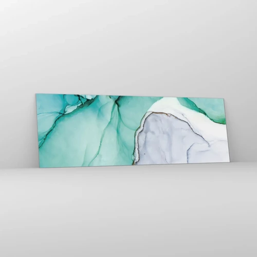 Impression sur verre - Image sur verre - Étude de turquoise - 90x30 cm