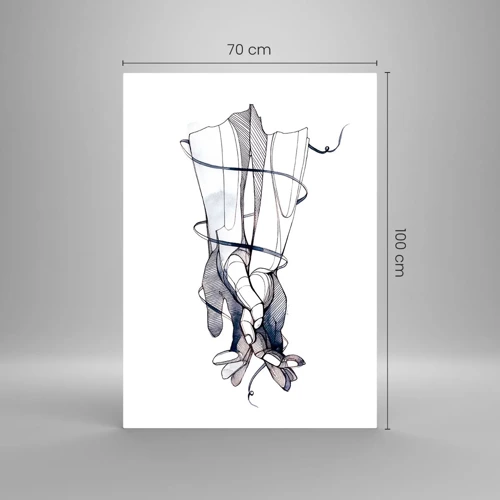 Impression sur verre - Image sur verre - Étude du touché - 70x100 cm