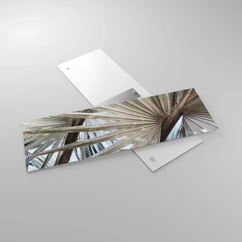 Impression sur verre - Image sur verre - Evantail sous les tropiques - 90x30 cm