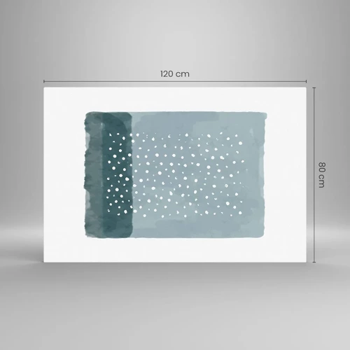Impression sur verre - Image sur verre - Évolution de bleus - 120x80 cm