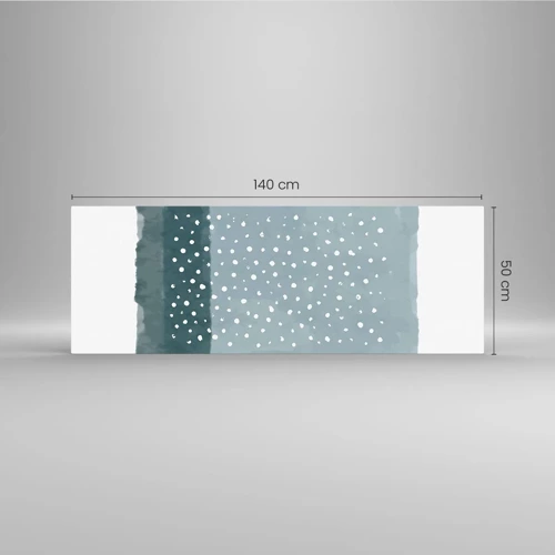 Impression sur verre - Image sur verre - Évolution de bleus - 140x50 cm