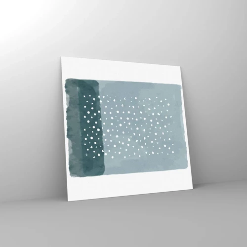 Impression sur verre - Image sur verre - Évolution de bleus - 60x60 cm