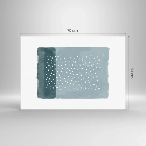 Impression sur verre - Image sur verre - Évolution de bleus - 70x50 cm