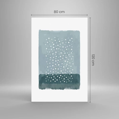 Impression sur verre - Image sur verre - Évolution de bleus - 80x120 cm
