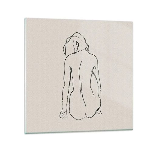 Impression sur verre - Image sur verre - Femme nue - 60x60 cm