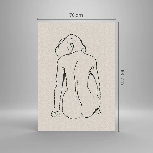 Impression sur verre - Image sur verre - Femme nue - 70x100 cm