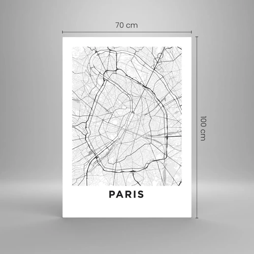 Impression sur verre - Image sur verre - Fleur de Paris - 70x100 cm