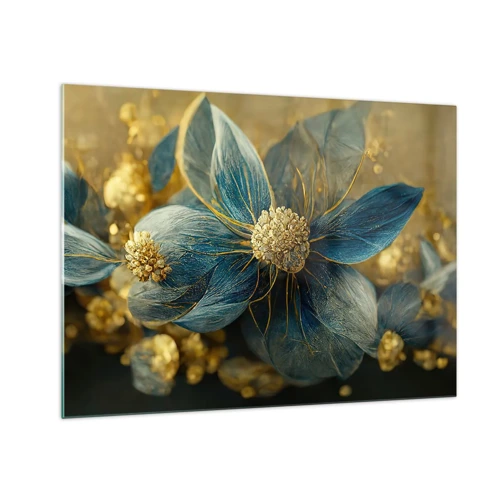 Impression sur verre - Image sur verre - Fleurir avec de l'or - 70x50 cm