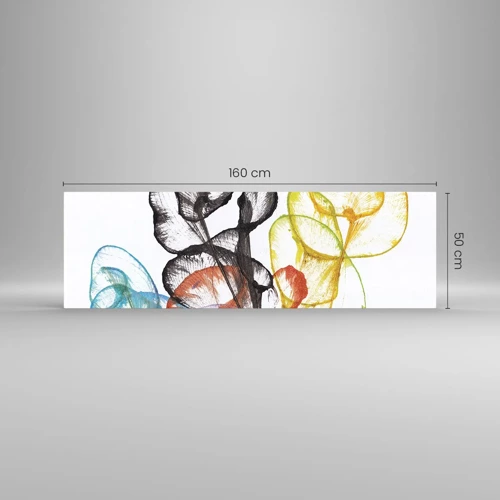 Impression sur verre - Image sur verre - Fleurs avec une âme - 160x50 cm