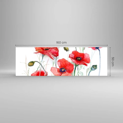 Impression sur verre - Image sur verre - Fleurs polonaises - 160x50 cm