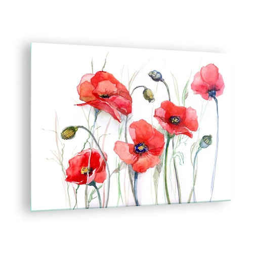 Impression sur verre - Image sur verre - Fleurs polonaises - 70x50 cm