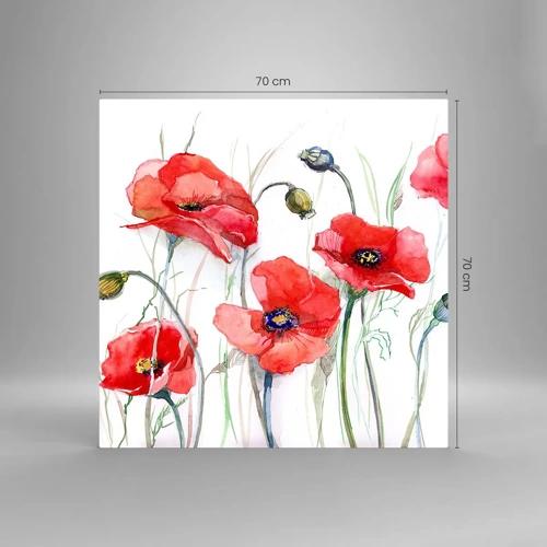 Impression sur verre - Image sur verre - Fleurs polonaises - 70x70 cm